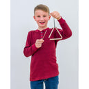 criança com triangulo e batente